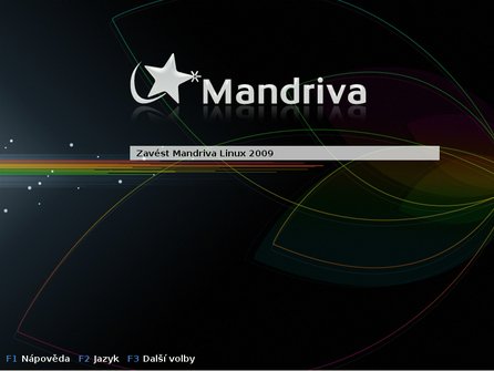 Start live CD - distribuce Mandriva Linux 2009
