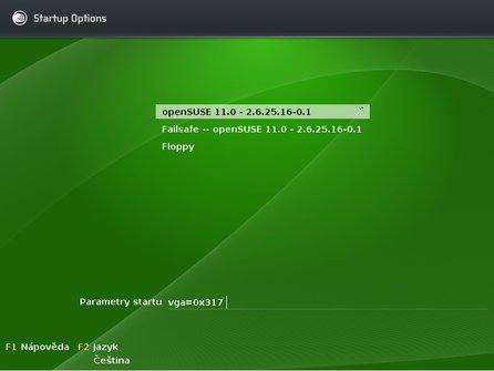GRUB distribuce OpenSuSE 11